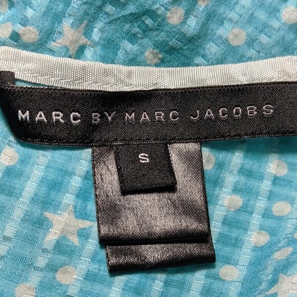 MARC BY MARC JACOBS Cotton Silk Blend Ruffle Short Sleeve Top Size Small - Picture 2 of 11